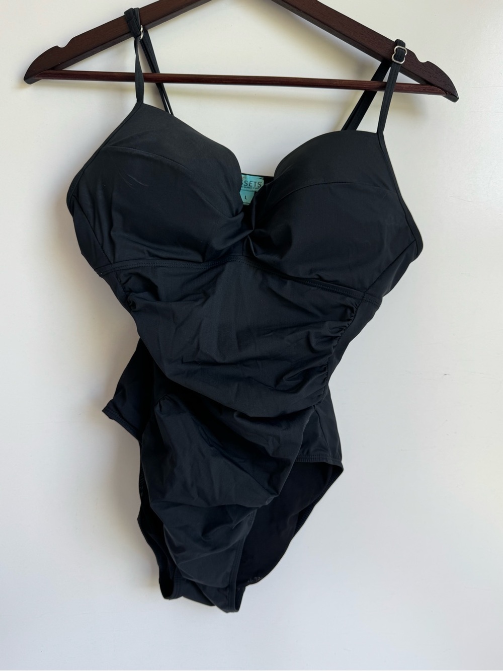 Assets Swimsuit Women Large Slimming Contouring One Piece Ruching Tummy Control